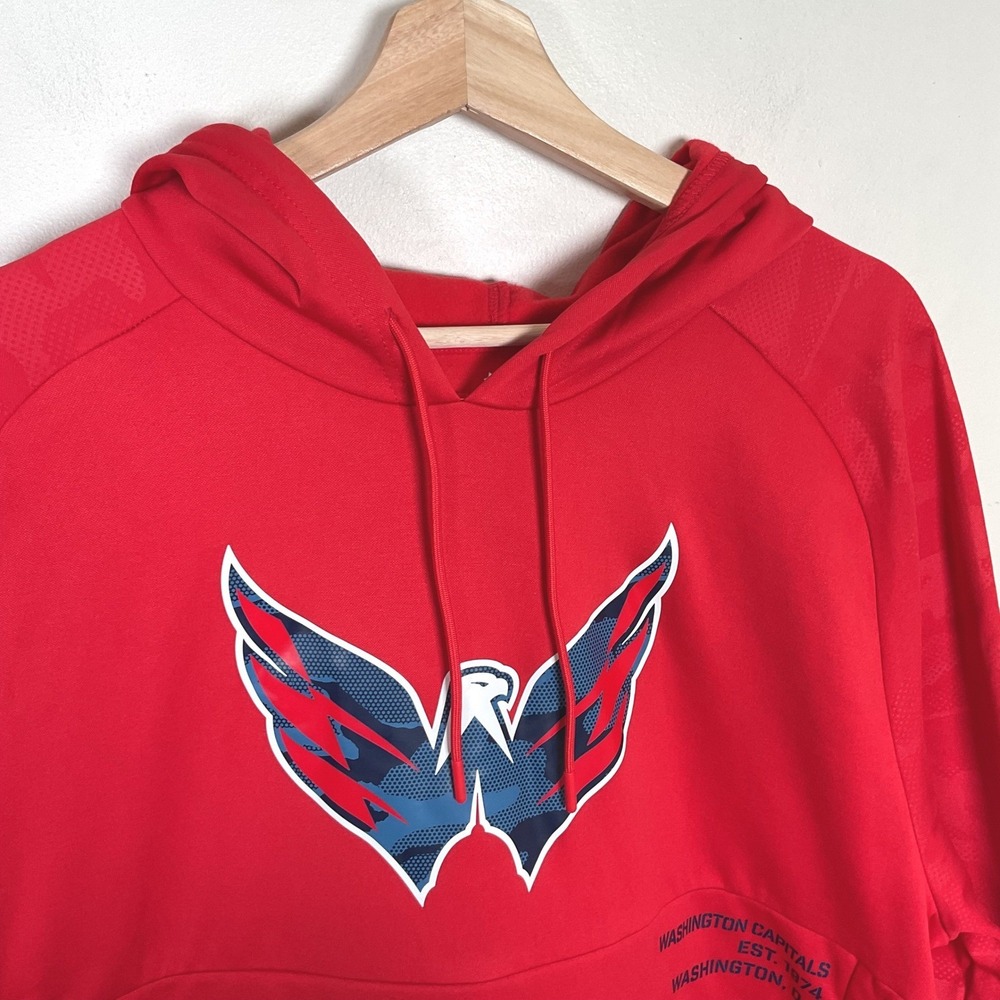 Fanatics Washington Capitals‎ NHL Red Hoodie Mens XL NWT - Picture 2 of 7